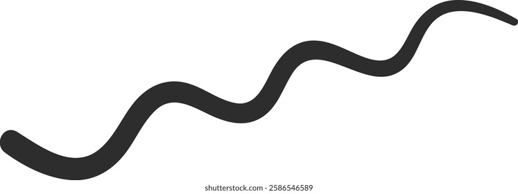 Smooth, continuous line creating a gentle wave or sinusoid against a white background, evoking a sense of flow and rhythm with its elegant and minimalist design