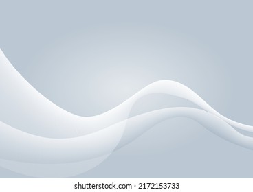 Smooth Cruvy Fluid Grey Gradient Eleglant Modern Abstract Background, Minimal Backdrop, Monochrome Color, Futuristic Concept