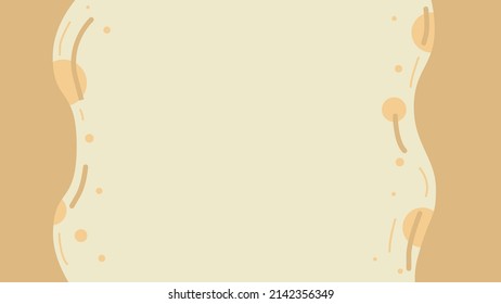 Smooth Curve Brown Frame on Yellow Background