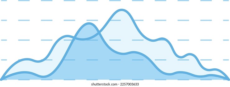 Smooth curve line chart. Data infographic element