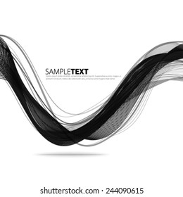 Smooth Curve Lines Black and White Background