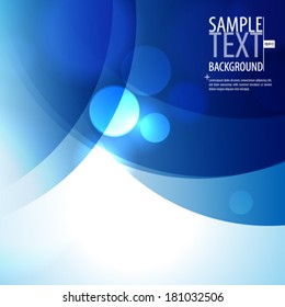 Smooth Curve Lines Blue Background