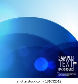 Smooth Curve Lines Blue Background