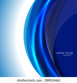 Smooth Curve Lines Clean Blue Background