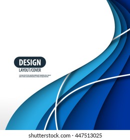 Smooth Curve Lines Layout/Design Cover Background