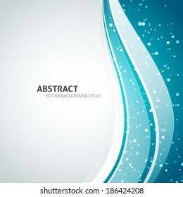 Smooth Curve Lines Modern Blue Background. Wave design