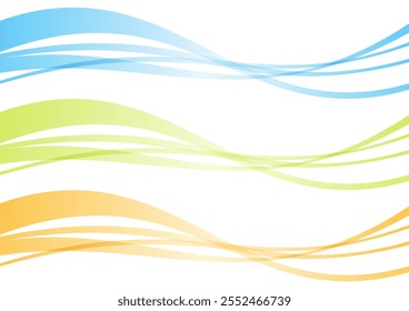 Conjunto de material de curva lisa, Ilustración vectorial