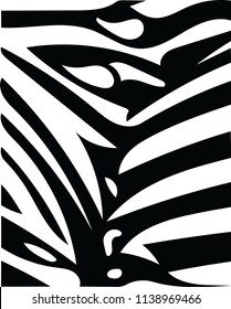 Smooth curvy black & white vector pattern with visual effect for many creative ideas