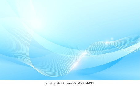 smooth curvy dynamic lines backdrop for business presentation vector