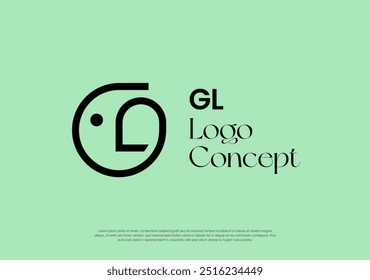 smooth and cute line design letter G L