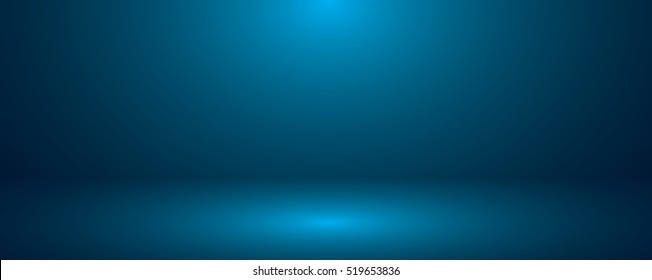 Smooth Dark blue and Black vignette    panoramic background studio and blank space