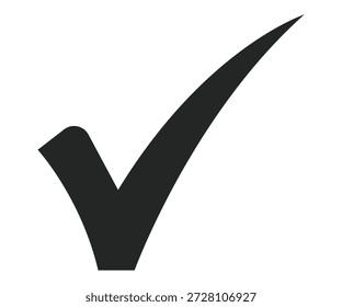 Una marca de verificación gris oscuro suave transmite Aprobación.