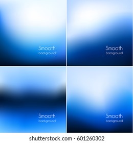Smooth defocused blur backgrounds set