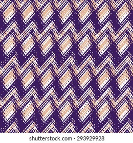 Smooth design rhombuses and diagonals - vector seamless pattern