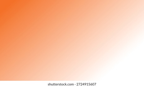 Uma mudança de cor diagonal suave de uma laranja cítrica brilhante para um canto branco nítido.