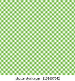 Smooth Diagonal Gingham Seamless Pattern - Smooth diagonal lime green and white classic gingham texture
