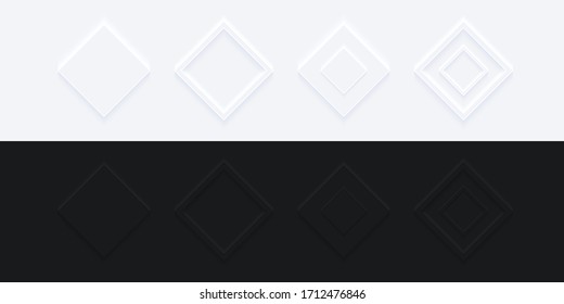 Smooth Diamond Neumorphism Button UI