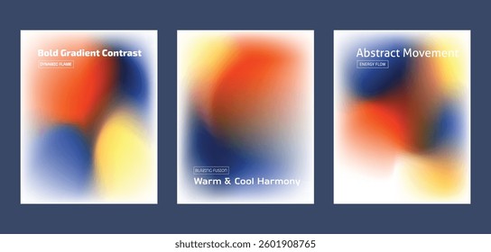 Smooth and Dreamy Gradient Backgrounds. Soft Blurred Aesthetic Collection, Modern wallpaper design for social media, idol poster, banner, flyer. Set of colorful abstract banners.