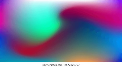 Un gradiente suave y soñador de colores vibrantes que se mezclan a la perfección: cian, magenta, rojo, azul, verde, amarillo y púrpura.