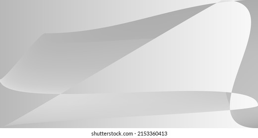 Suave fondo de moda minimalista metálico dinámico. Superficie futurista de aluminio gris monocromático. Ilustración Moderna De Tecnología De Fluidos Plateados. Malla gradiente de forma gris de capas digitales.