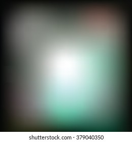 Smooth effect digital picture with light, abstract vector background with glowing effect. Glow through glass in dark illustration, with pink and green shade on black. Square image for pattern or print