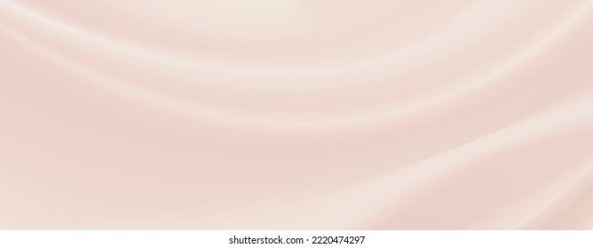 Smooth elegant beige silk or satin luxury cloth texture can use as wedding background. Luxurious Christmas background or New Year background. In Sepia toned. Retro style. Vector illustration.