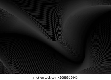 Fondo abstracto elegante de la textura del satén negro liso. Diseño de fondo lujoso