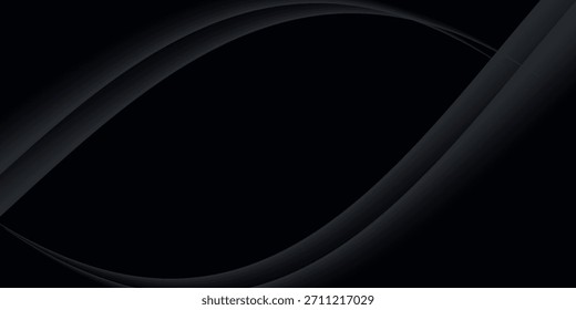 Fondo abstracto elegante de la textura del satén negro liso. Diseño de fondo lujoso