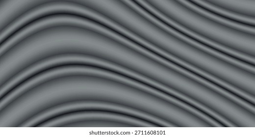 Smooth elegant black satin texture abstract background. Luxurious background design