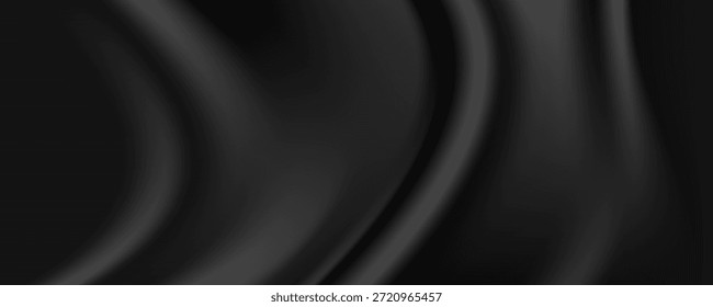 Fundo abstrato de textura de cetim preto elegante suave. Design de fundo luxuoso, fundo abstrato moderno,
