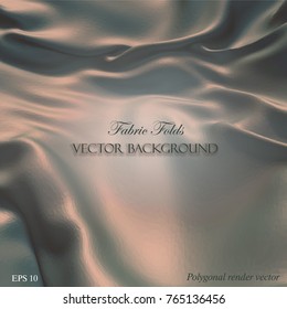 Smooth elegant bronze silk or satin luxury cloth texture can use as wedding background. Luxurious background design. Retro style. Polygonal 3d render.