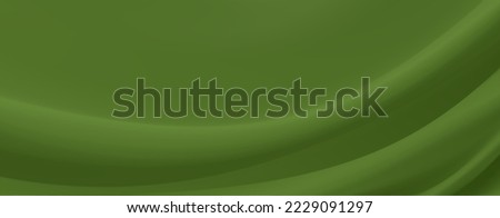 Smooth elegant Olive Green silk or satin luxury cloth texture can use as background. Luxurious yellow green background. Vector illustration.