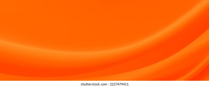 Smooth elegant orange silk or satin luxury cloth texture can use as wedding background. Luxurious Christmas background or New Year background. 3d Vector illustration.