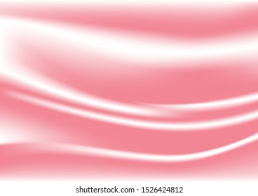Smooth elegant pink silk or satin cloth texture background. Luxurious background design. Vector Illustration.