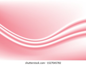 Smooth elegant pink silk or satin cloth texture background. Luxurious background design. Vector Illustration.