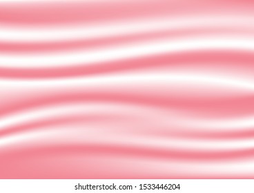 Smooth elegant pink silk or satin cloth texture background. Luxurious background design. Vector Illustration.