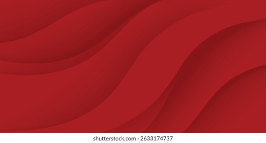 Suave seda roja elegante o textura de tela de lujo de satén se puede utilizar como fondo de boda. Fondo de Navidades de lujo o fondo de año Nuevo. Ilustración vectorial 3D.