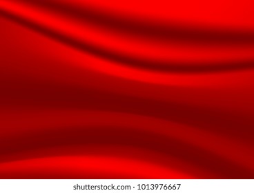 Smooth elegant red silk vector background, luxury cloth texture