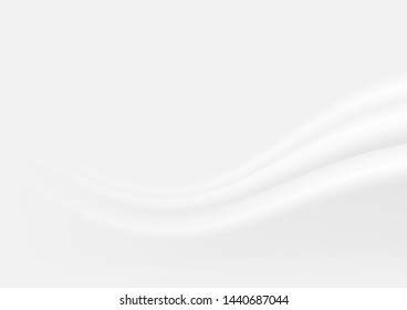 Smooth elegant white silk or satin cloth texture background. Luxurious background design.vector Illustration.