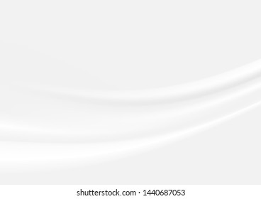 Smooth elegant white silk or satin cloth texture background. Luxurious background design.vector Illustration.