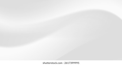 Smooth elegant white silk vector or satin luxury cloth texture background. White gray satin texture that is white silver fabric silk background. Soft shiny creased satin fabric folding texture.