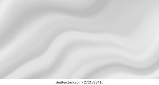 Glatte elegante weiße Seide Vektor oder Satin Luxus Stoff Textur Hintergrund. Weiße graue Satin-Textur, die weißen silbernen Stoff Seide Hintergrund ist. Weiche glänzende gefaltete Satin Stoff Faltung Textur. 
