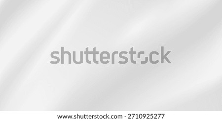 Smooth elegant white silk vector or satin luxury cloth texture background. White gray satin texture that is white silver fabric silk background. Soft shiny creased satin fabric folding texture. Vector
