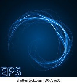 smooth energy lines. blue colored and spiral form version.