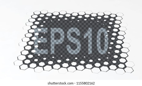 smooth fade from small hexagons to big hexagons. 3d style vector illustration.free area on center for any object. suitable for any banner, ad, technology and abstract themes.