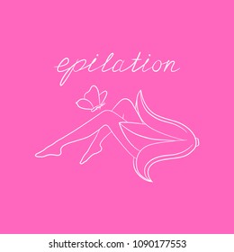 Smooth female legs after epilation.