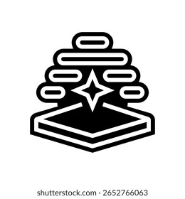 smooth finish glyph icon vector. smooth finish sign. isolated symbol illustration
