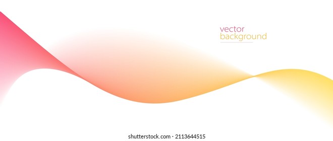 Smooth flow of wavy shape with gradient vector abstract background, red and yellow design curve line energy motion, 