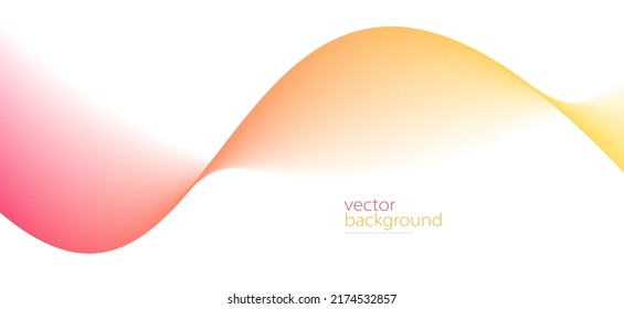 Smooth flow of wavy shape with gradient vector abstract background, red and yellow design curve line energy motion, 