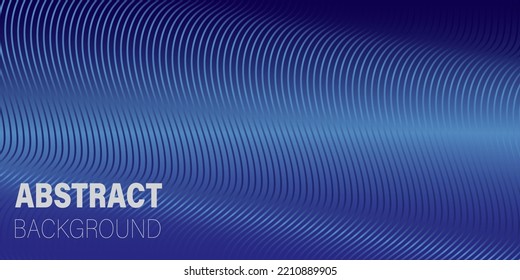 Smooth flow of wavy shape with gradient vector abstract background, dark blue design curve line energy motion, relaxing music sound or technology.